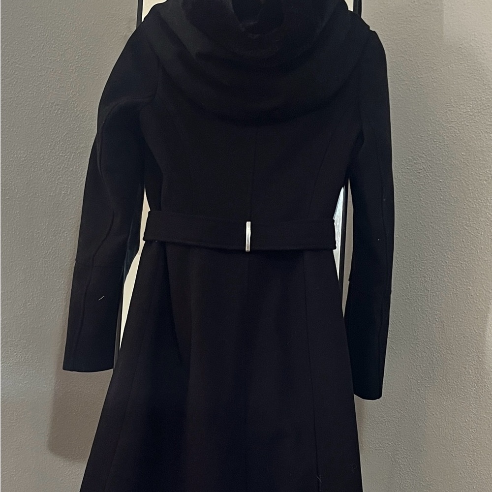 Ricki's Black coat Faux Fur Hood Belt - Picture 8 of 9